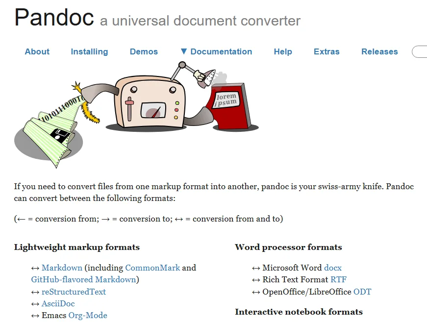 Pandoc RTF 转 Markdown