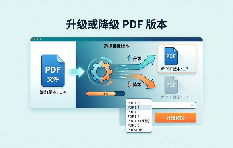 PDF 版本转换全教程 | 一键升级 / 降级 PDF 解决兼容问题